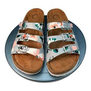 Women's Journee Collection Desta Slide Size 8 1/2  VGUC Floral Casual Everyday